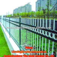 Plastic spraying rot proof zinc steel fence ring-type three beam type grass land protecting Wrought iron fence